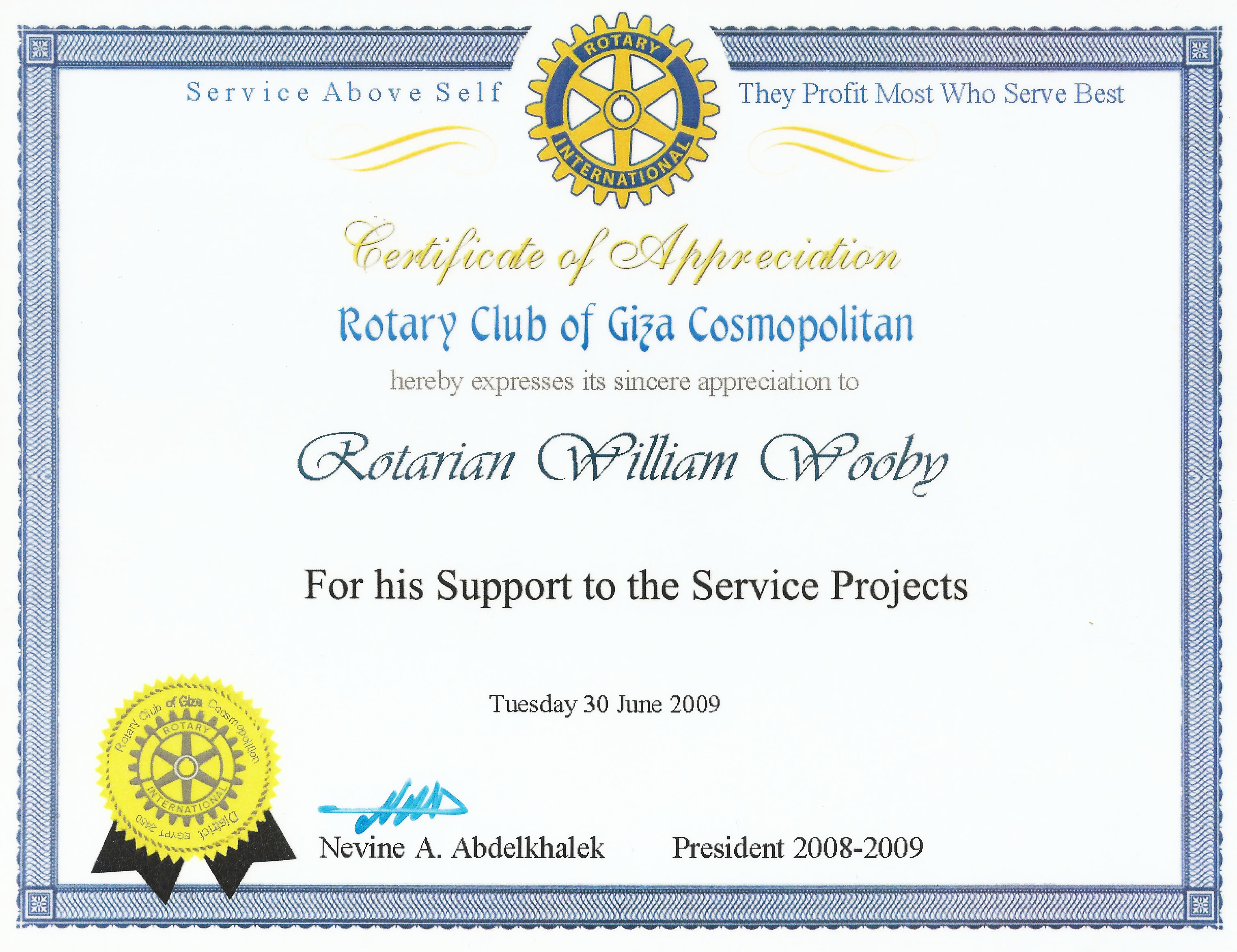 Rotary Award